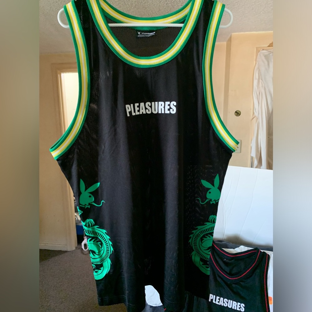 Pleasures x Playboy TAILS BASKETBALL JERSEY / PSP21407 Sz. Large SAMPLE New/NWOT